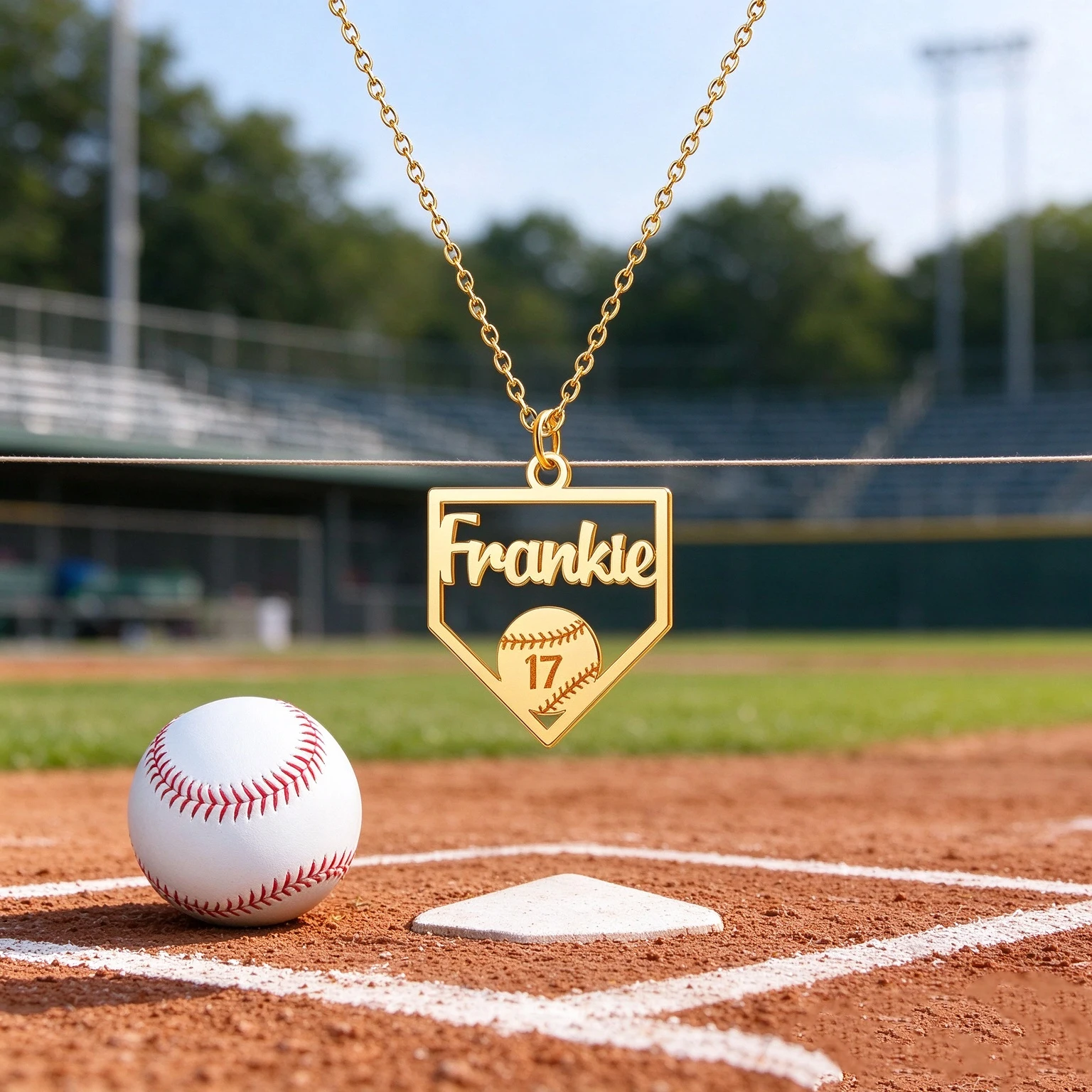 Custom Baseball Necklace Personalised Name Choker Bespoke Softball Nameplate Necklaces For Women Men Stainless Steel Jewelry