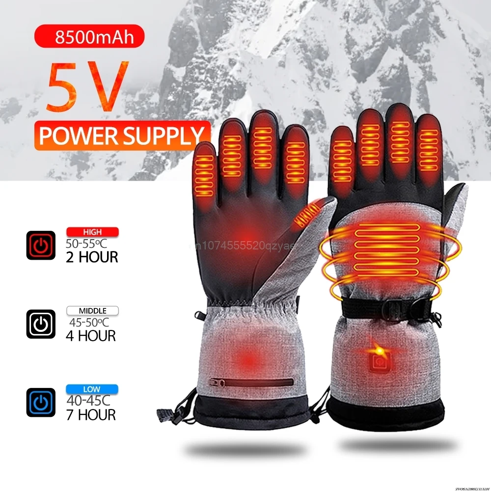 

Winter Electric Heated Gloves Thermal Gloves Waterproof Fast Heating Sking Gloves Hand Warmers For Snow Hunting Cycling Driving