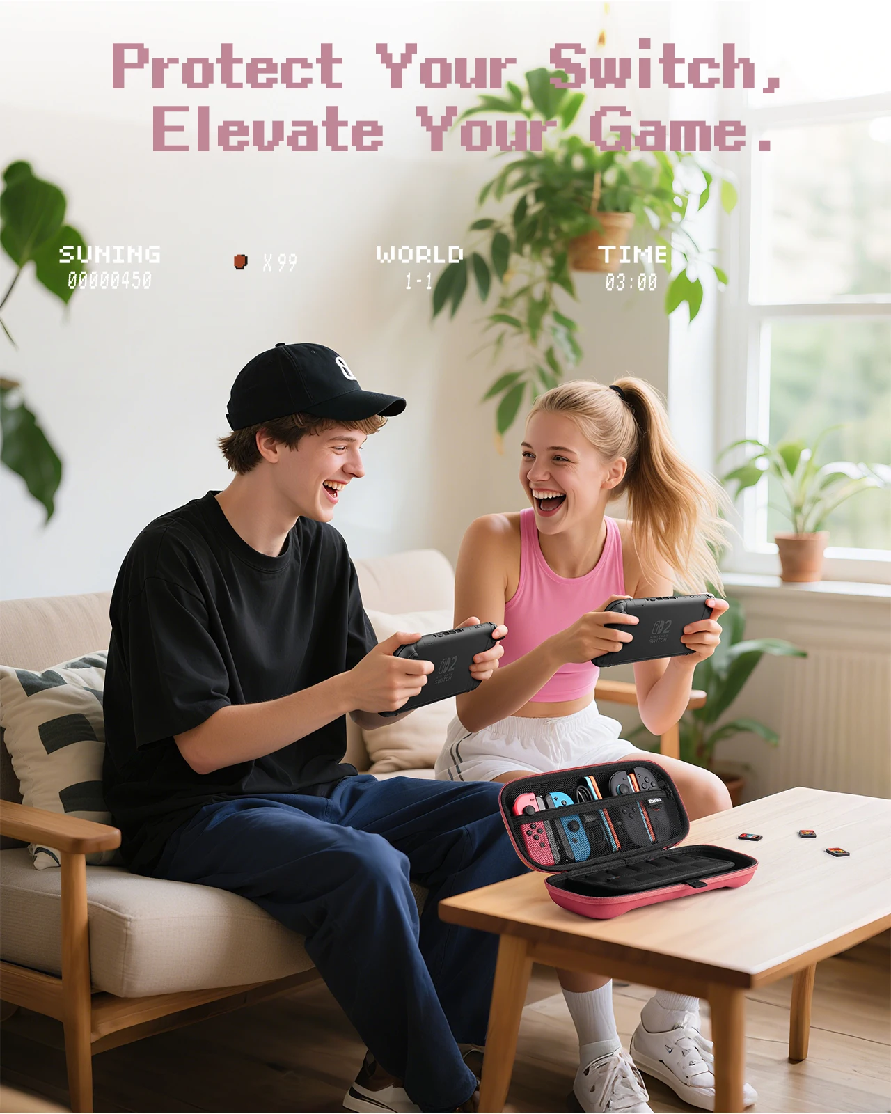 Yinke Tragetasche für Nintendo Switch 2 OLED, kratzfest, wasserdicht, schützende Reisetasche mit 10 Spielkartenfächern. – Detail 6