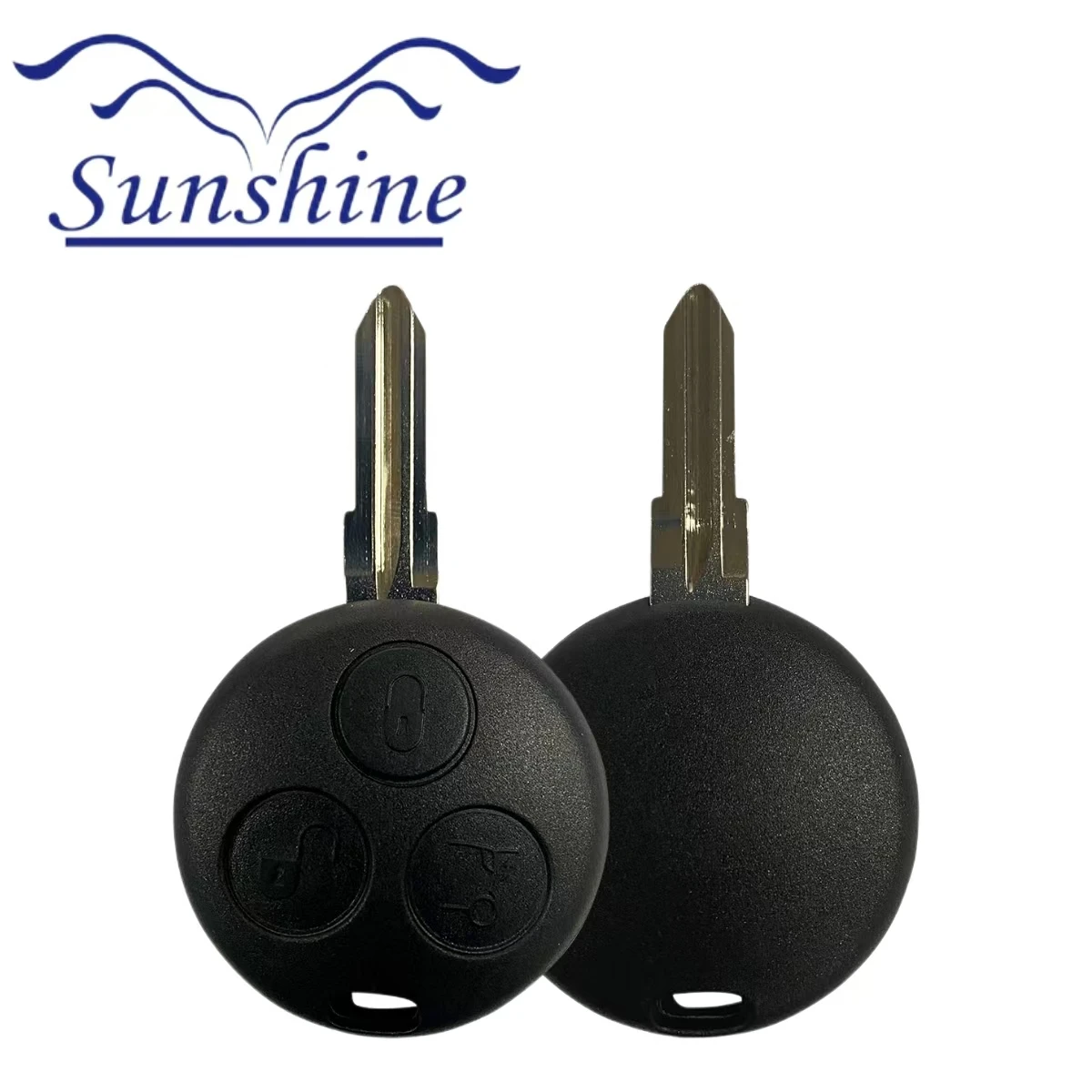 Sunshine car key  For Benz MB Mercedes Smart Fortwo 450 Forfour Roadster City Coupe Case 3 Buttons No Blade Remote Key Shell Fob