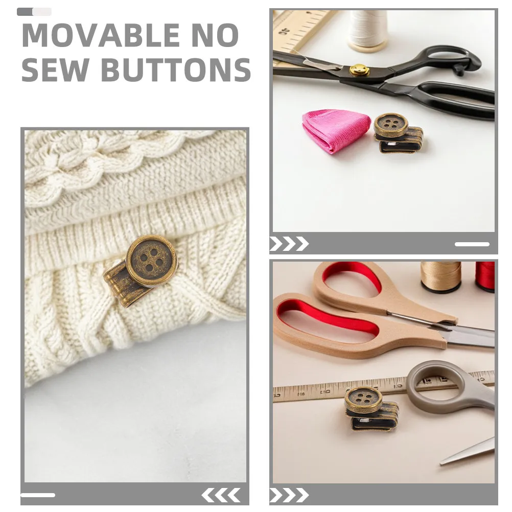 6Pcs Metal Clip Buttons For Suspenders Replacement For Men Suspender New Year Party Outfit Adjustable Movable