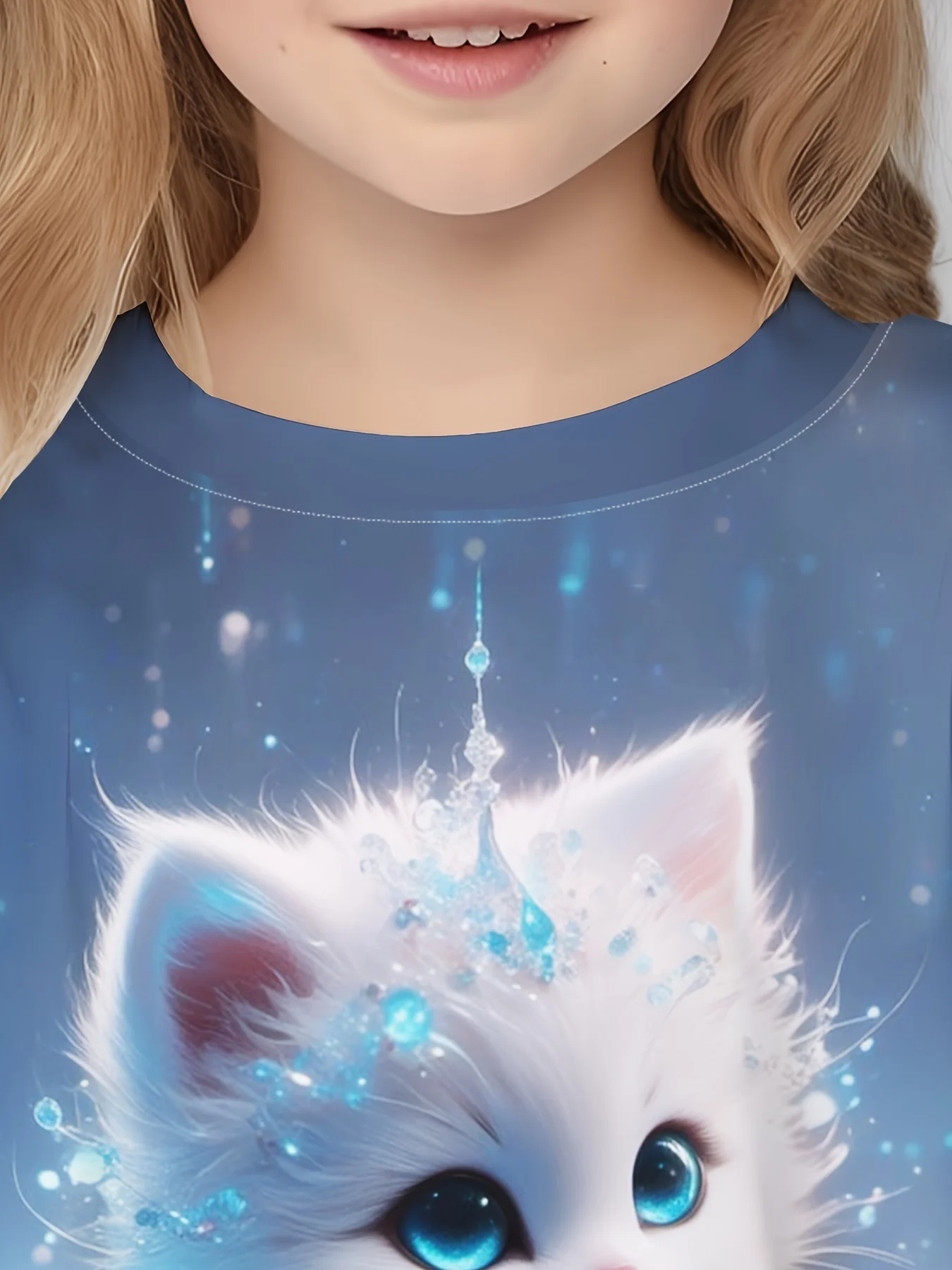 Ropa de manga corta para niña, camiseta Kawaii con estampado de animales, Top de verano