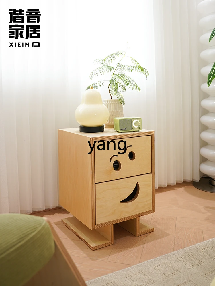 L'm'm Sofa Side Cabinet Small Cartoon Locker Minimalist Japanese Style Living Room Bedside Table Bedroom