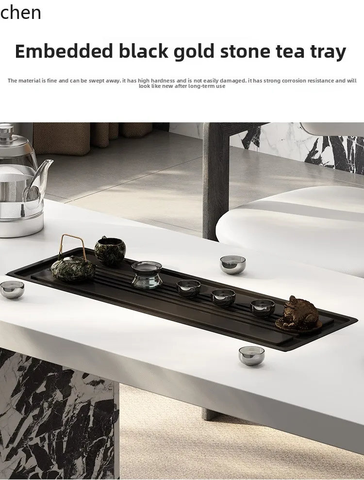 HXL balcony tea table and chair combination minimalist living room coffee table rock slab tea table