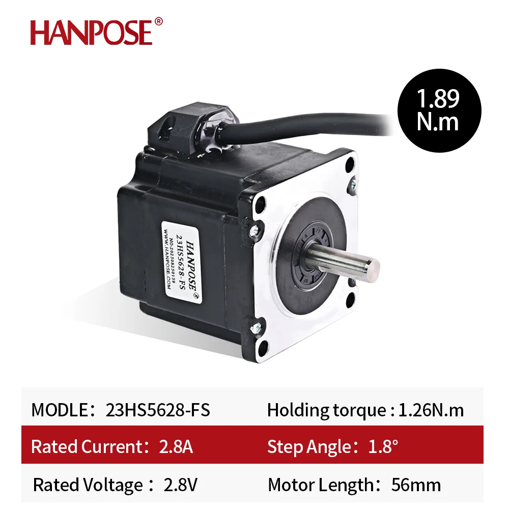 1PCS captive 4-lead 23HS5628-FS IP68 56mm  motor 2.8A 1.26N.M for Motor in automatic feeder Nema23 Step Motor Waterproof motor