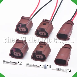 2 Pin Auto Connector Electric hand brake wheel cylinder motor temperature sensor plug 1J0973802 1J0973702A 8K0973702A 1670587-2