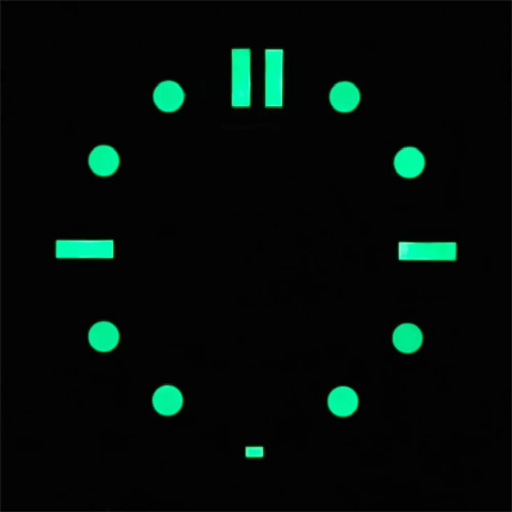 BLIGER 31 มม.NH35 นาฬิกาพร้อมเข็มตัวชี้สีเขียวส่องสว่างสําหรับนาฬิกาอุปกรณ์เสริมซ่อมเครื่องมือ 6 นาฬิกาวันที่