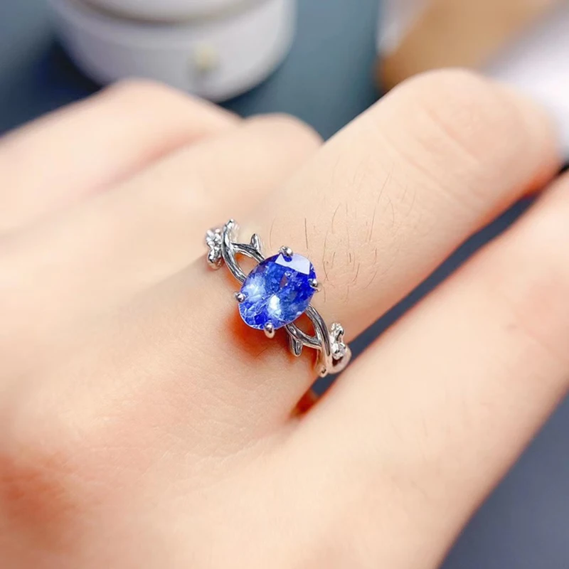 

Natural Tanzanite Rings for women silver 925 jewelry luxury gem stones 18k gold plated free shiping items