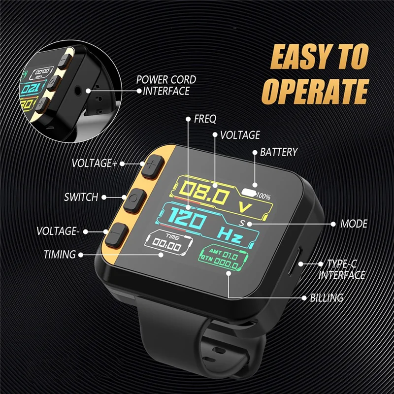 ABIT إمدادات الطاقة 1600Mah بطارية لآلة الوشم شاشة تعمل باللمس اللاسلكية المحمولة ساعة الروتاري القلم الفنان الجسم #6