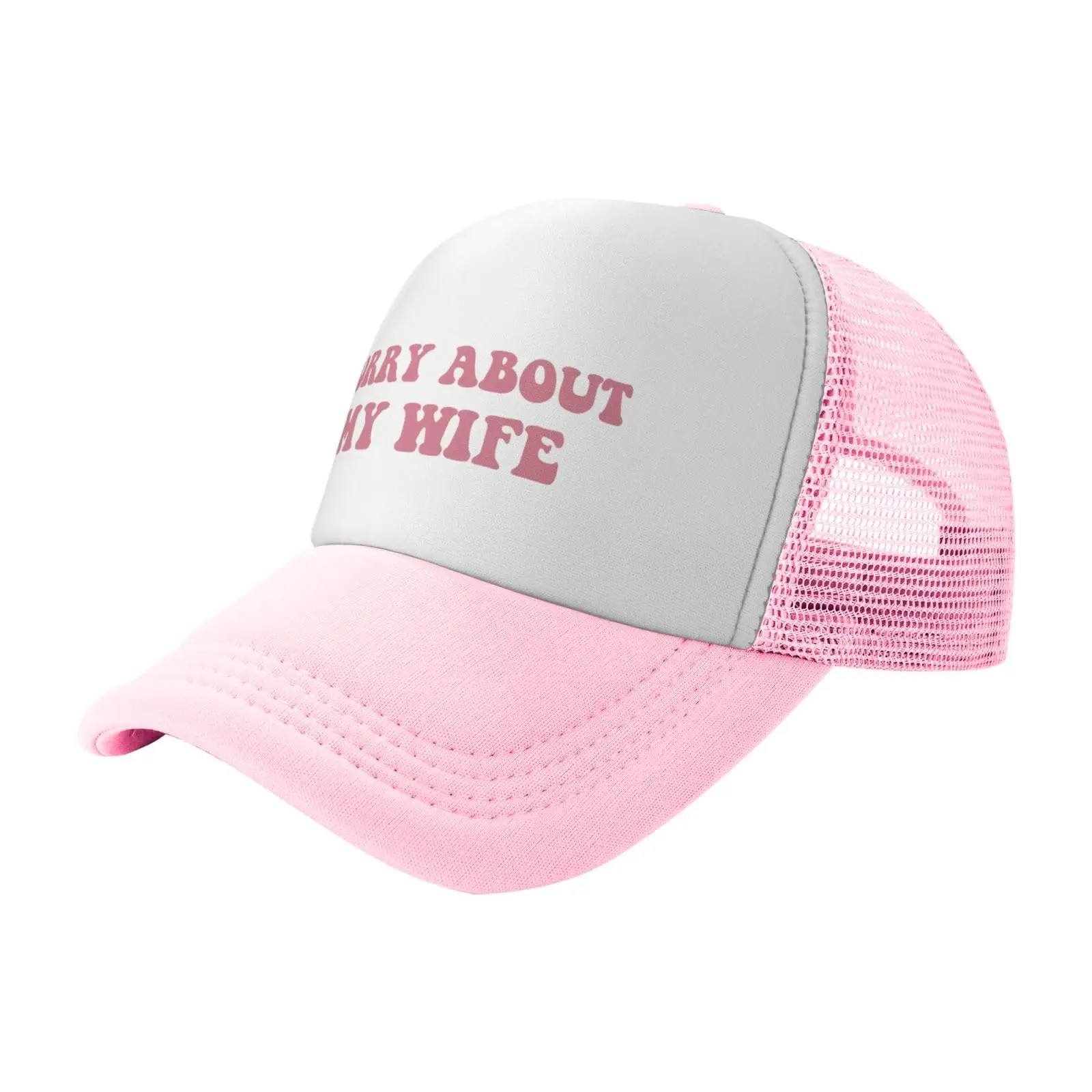 Sorry About My Wife Trucker Hats for Women Man Pink Men Funny Gag Trucker Hat for Woman