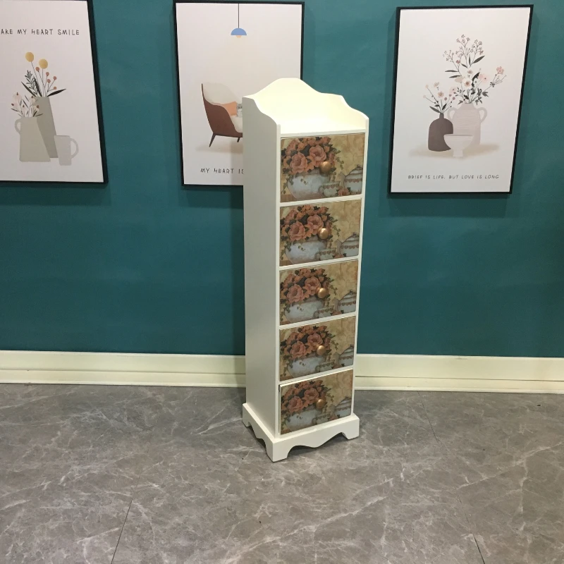 Furniture storage cabinet with five buckets and five drawers