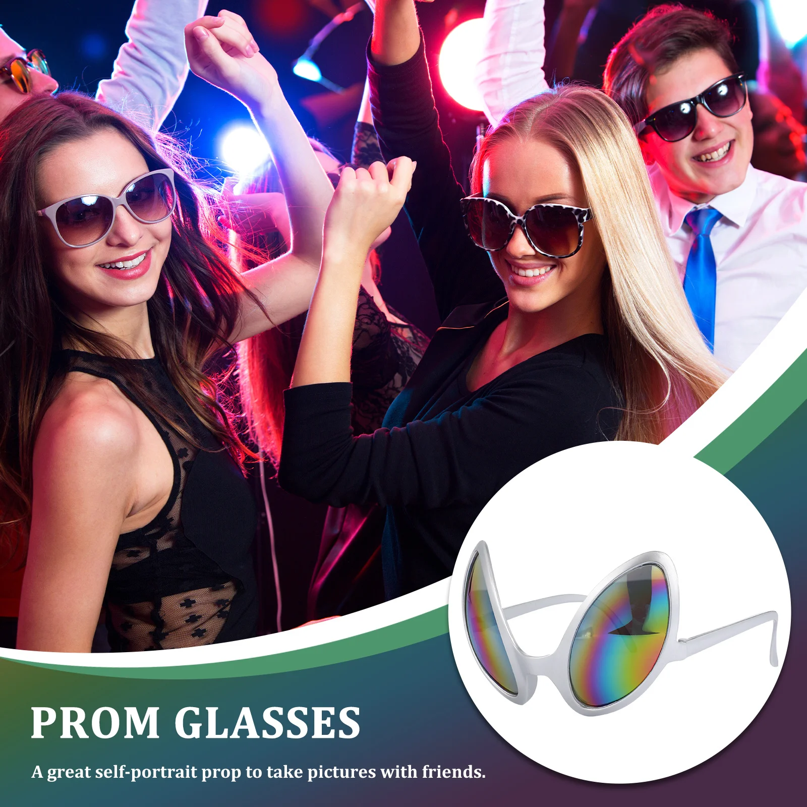 

2Pcs Party Glasses Saucer Man Headdress Festival Hair Band Decorative Lightweight Headband for Women Cosplay Accessories