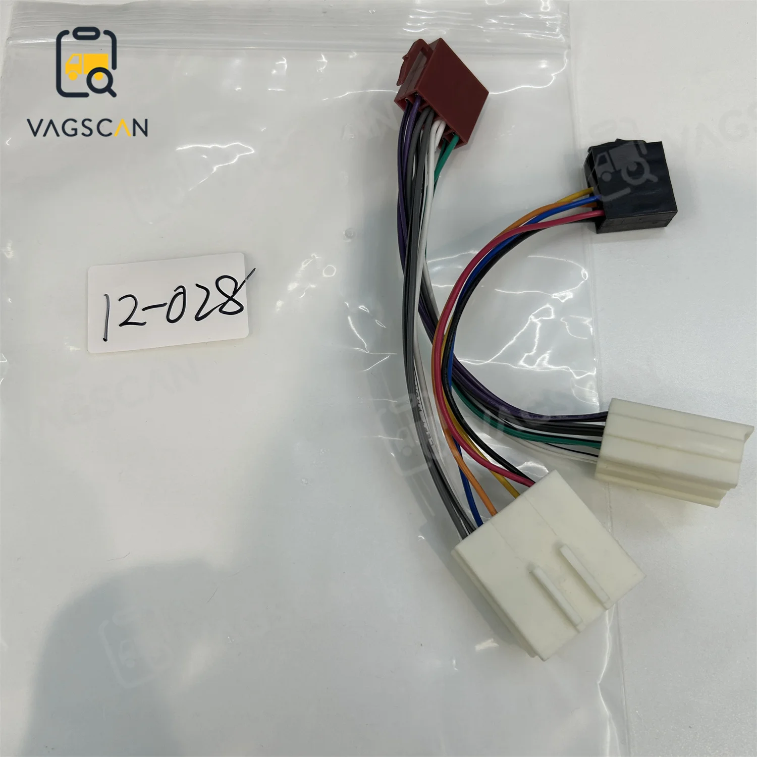 12-028 ISO Radio Wiring Harness Adapter Cable Car Stereo Audio Connector Aftermarket Head Unit