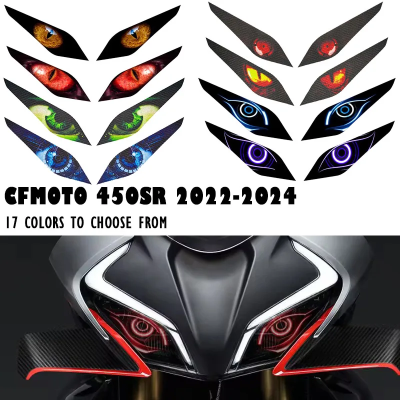 

For CFMOTO 450SR 450 SR 2022-2024 Motorcycle Headlight Protector Sticker (Anti-Glare, HD Transmitting, Rally Design)