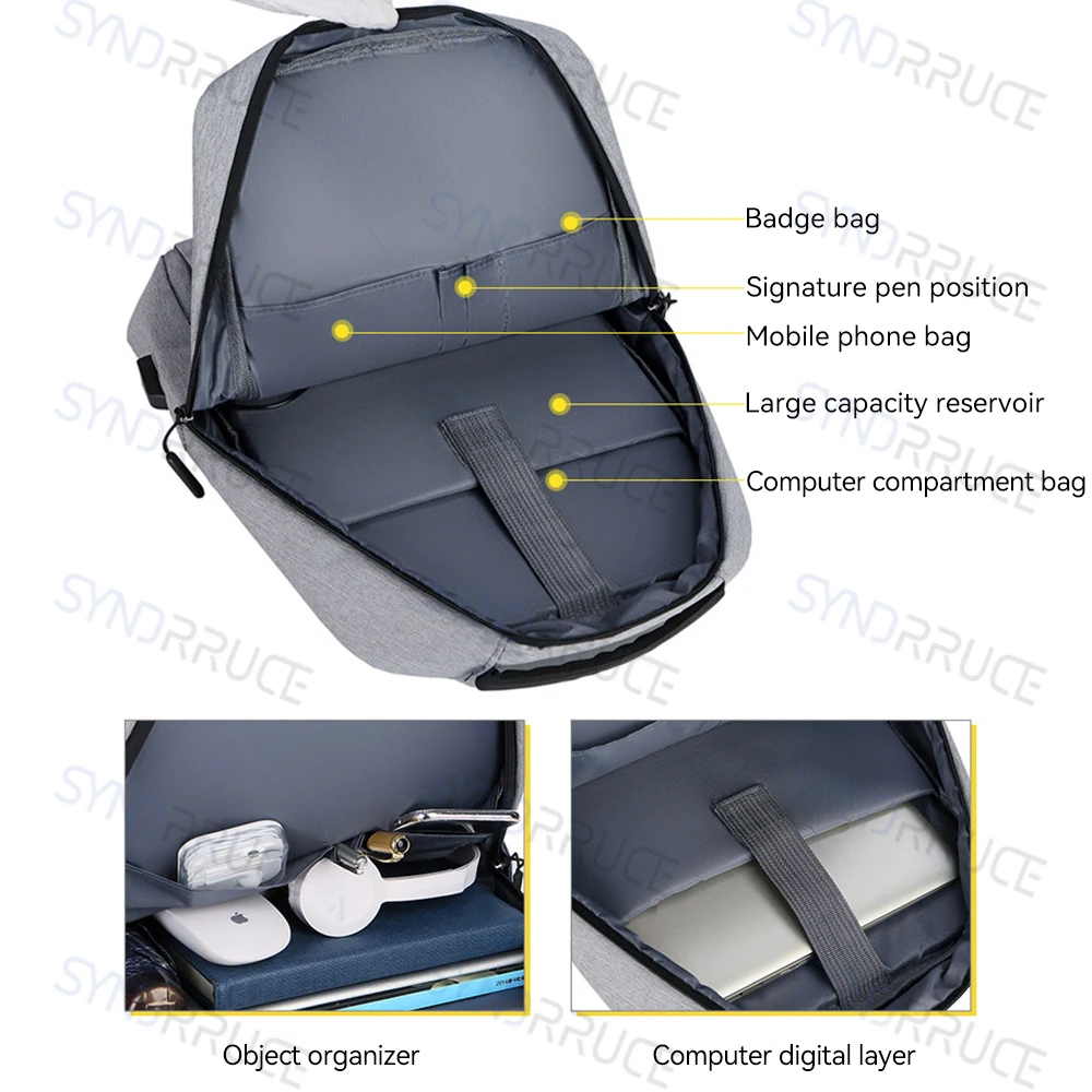 Casual USB Sports Backpack Business Travel School Bag Backpack Suitable For Macbook Pro Laptop Bag Suitable For Dell HP Lenovo