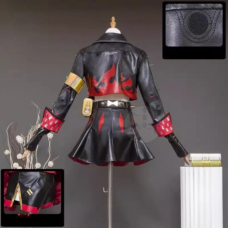 Game Zenless Zone Zero Burnice Whita Cosplay Costume Punk Coat Skirt Props Wig Suit for Women Halloween Anime Party Outfits