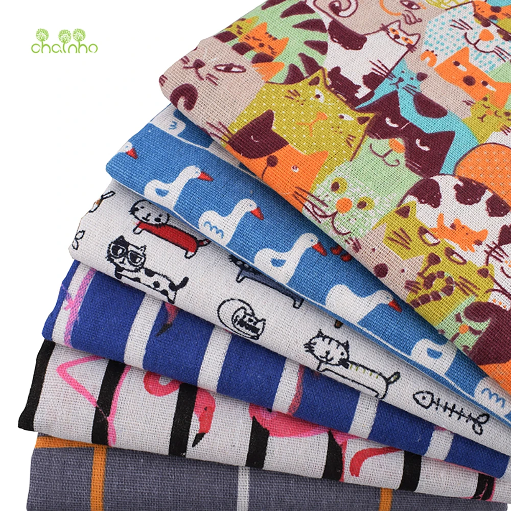 Chainho,Printed Cotton Linen F - Sewing Geotextile Fabric recension och pris