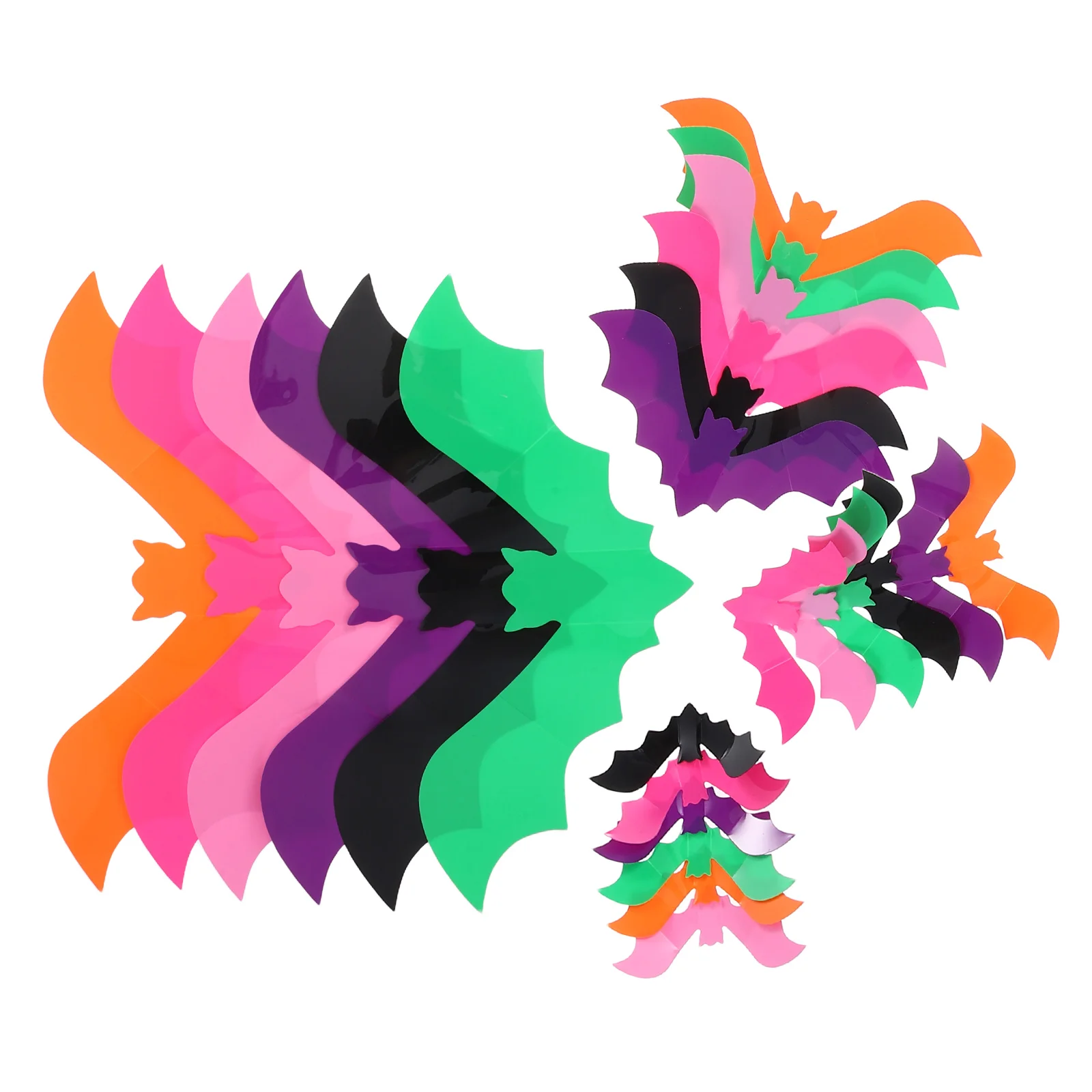 

48 Pcs Halloween Bat Sticker 3d Scary Decoration Pvc Party Decorations