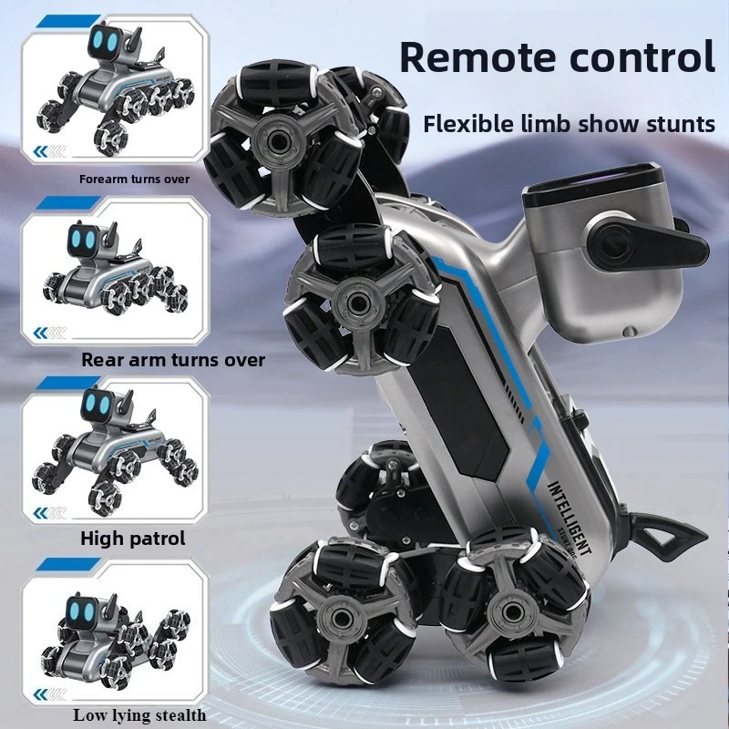 Swing arm climbing robot dog, children's gift, intelligent gesture sensing, remote control, deformation, eight wheel stunt dog