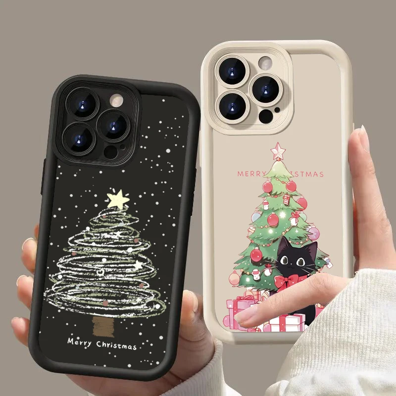 

Christmas Pattern TPU Phone Case For Xiaomi Redmi Note 14 13 12 Pro Plus 5G 13 12 12S 11 11S 10 10S 14C 13C 12C Candy Soft Cover