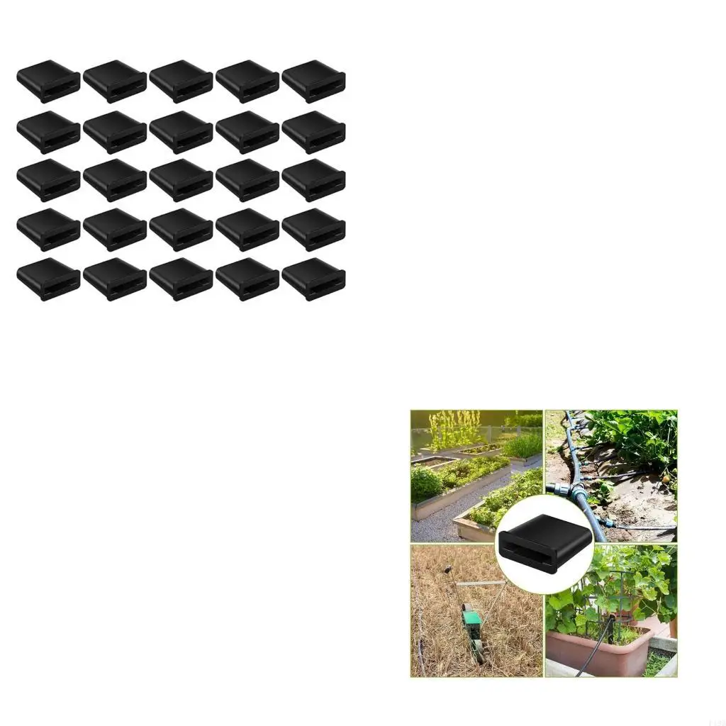 F19B 25/50/100Pcs Weatherproof Drip Tape End Adapter Folding Drip Tape Row End