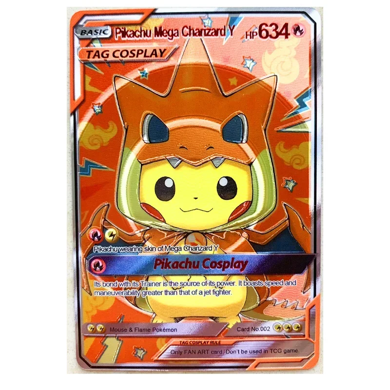 10pcs/set Cosplay Mega Laser Engraving Flash Toys Hobbies Hobby Collectibles Game Collection Anime Cards