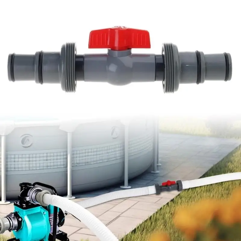 Straight Pool Hose Coupler With Shutoff for Hose Service Pool Hose Connector