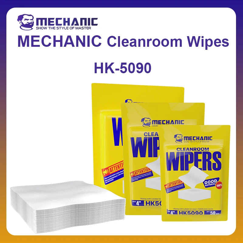 MECHANIC OFFICIAL Non-dust Cloth HK-5090 Anti-static Super Soft Cleanroom Wiper For Phone Pad Tablet LCD Screen Cloth Tool