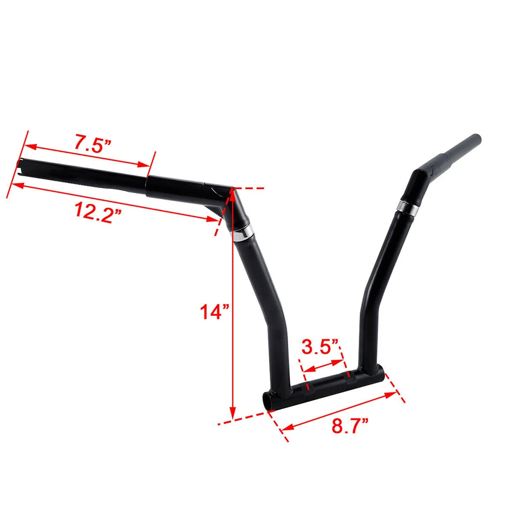 2026 Latest Design - 14-inch Universal Motorcycle Handlebar for Harley-Davidson Modification and Repair (Rotation)