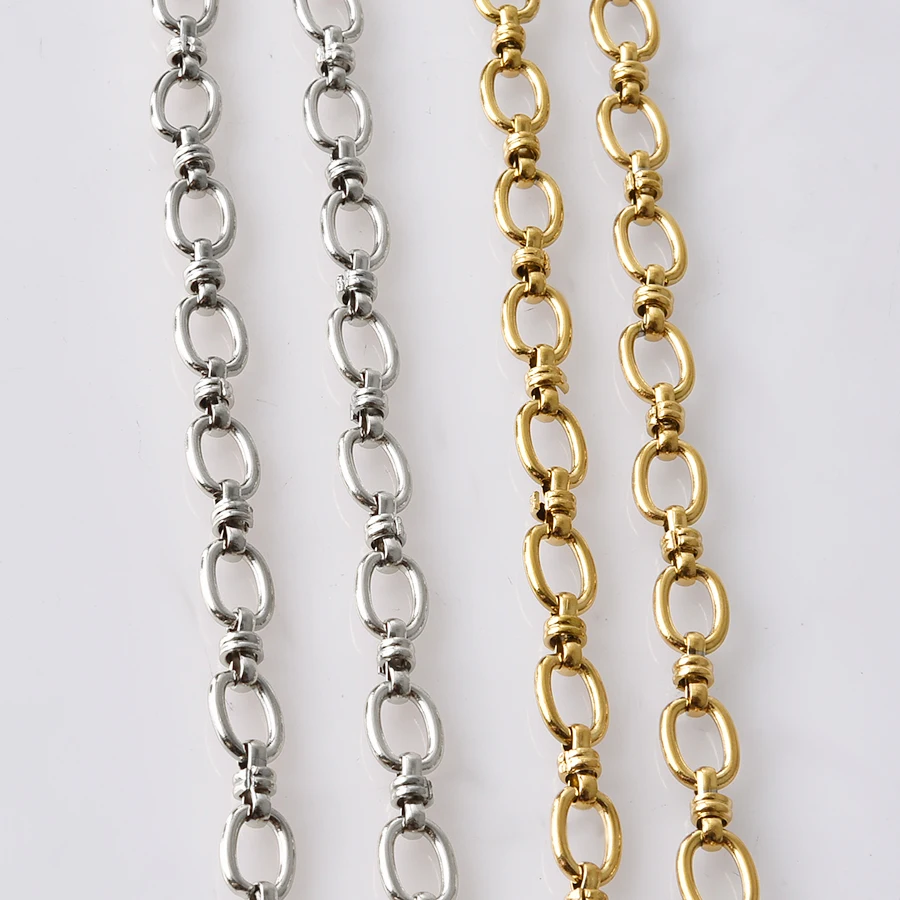 1 Stück Edelstahl Gliederkette mit Großen Ovalen Gliedern für Damen und Herren, Choker Punk Hip-Hop 45/50/60/70/80/90cm, Massiver Halsschmuck Geschenk – Detail 7