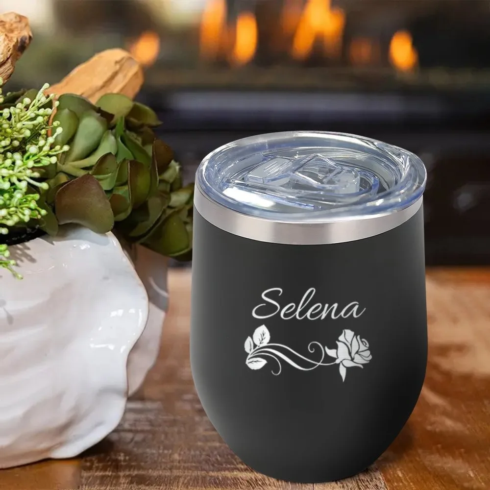 Custom 12oz Stainless Steel Travel Coffee Cup Mug for Hot Cold Drinks, Mother's Day Graduation Gift for Woman Man, Everyday Use view 4