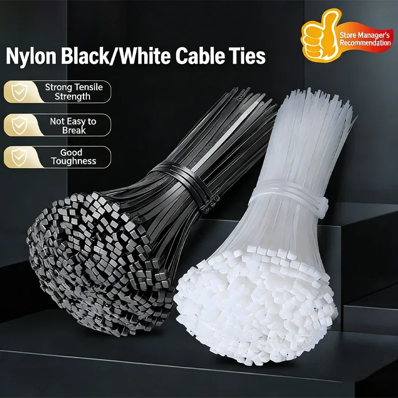 Nylon zip ties, plastic zip ties, self-locking zip ties, binding straps, zip ties, black zip ties Accessories