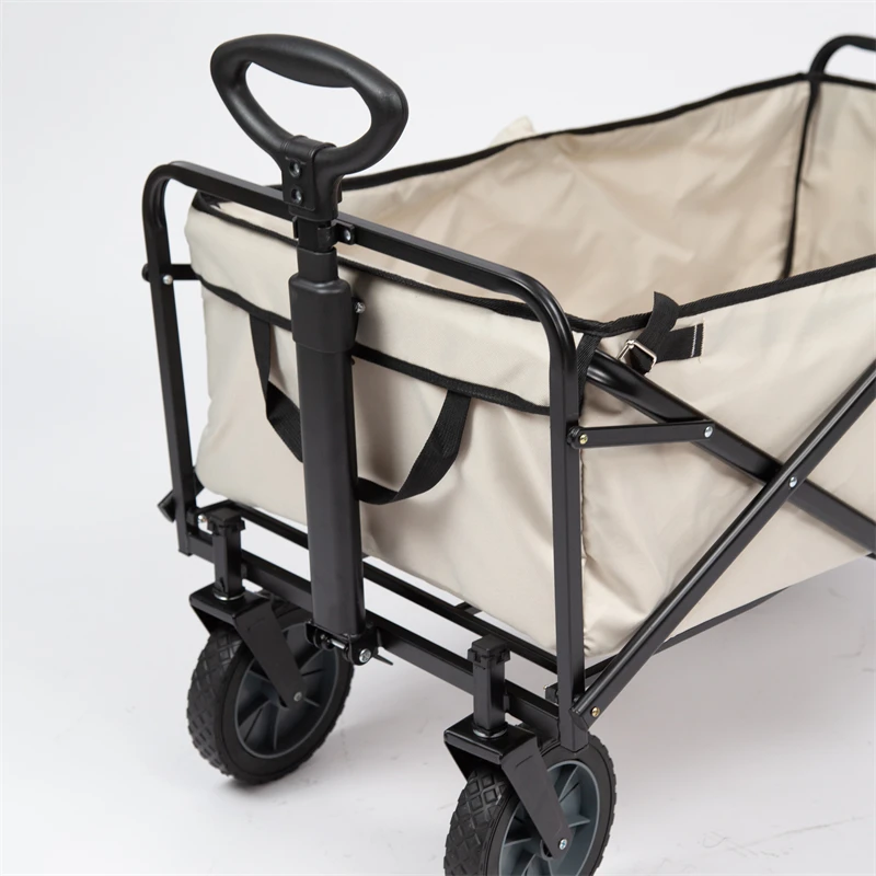 Foldable Picnic Camping Wagon Camping Cart Trail Collapsible Utility Cart For Outdoor Garden Beach