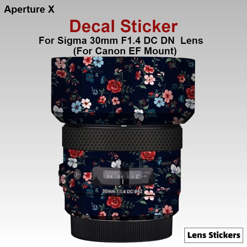 Para Sigma 30mm F1.4 DC DN (para montaje Canon EF) pegatina de lente de cámara antiarañazos película protectora Protector corporal piel 30 1,4 F/1,4