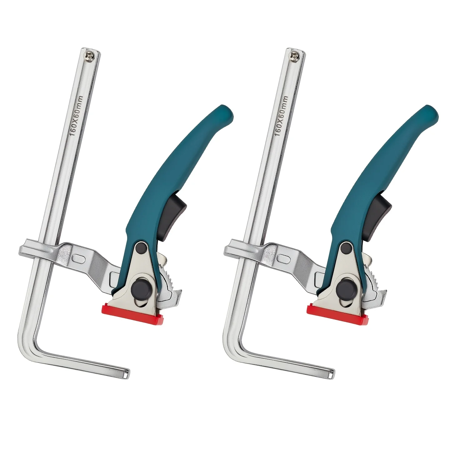 

Allsome 2-piece quick-release ratchet table clamp, 160x60mm - Durable aluminum alloy, suitable for woodworking and tracks