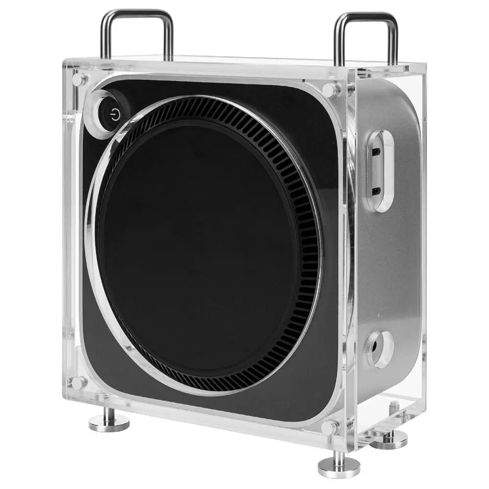 

Acrylic Computer Chassis Stand Transparent Protector Host Case Dustproof Protective Shell for Mac Mini M4/M4 Pro 2024
