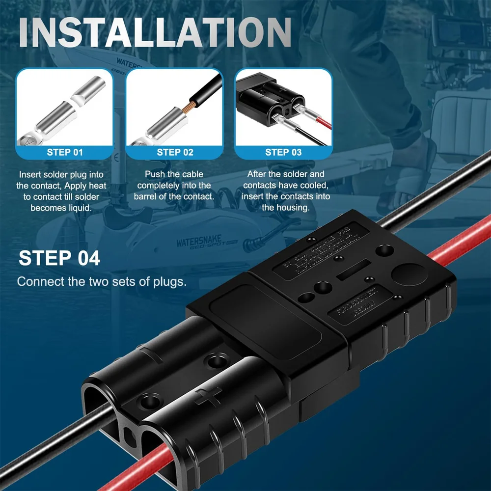 1865107 MKR-20 Quick Connect Plug Fits 6–12 Gauge Wires for Minn Kota Edge, Riptide, Terrova, Fortrex, Maxxum, Traxxis Models