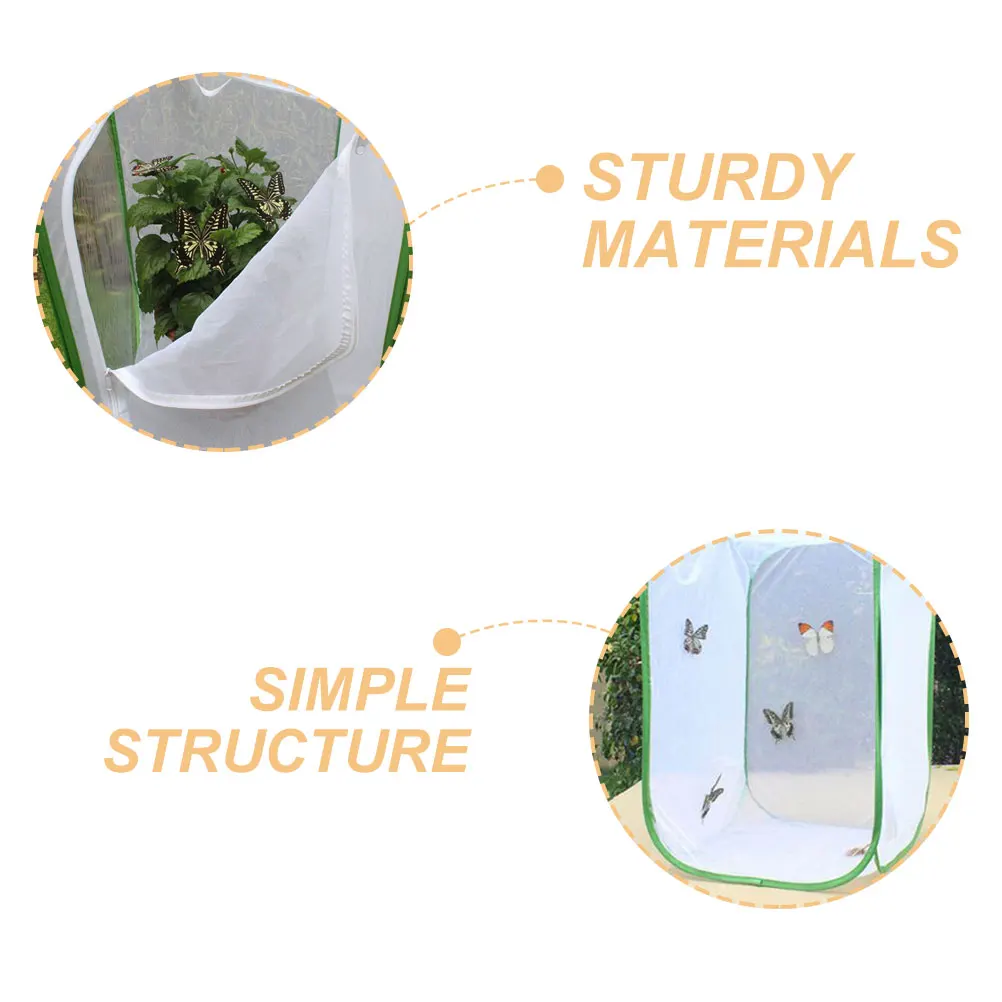 

Butterfly Insect Cage Portable Mesh Lightweight Breathable Outdoor Habitat Breeding House Kids Observation Nature Exploration