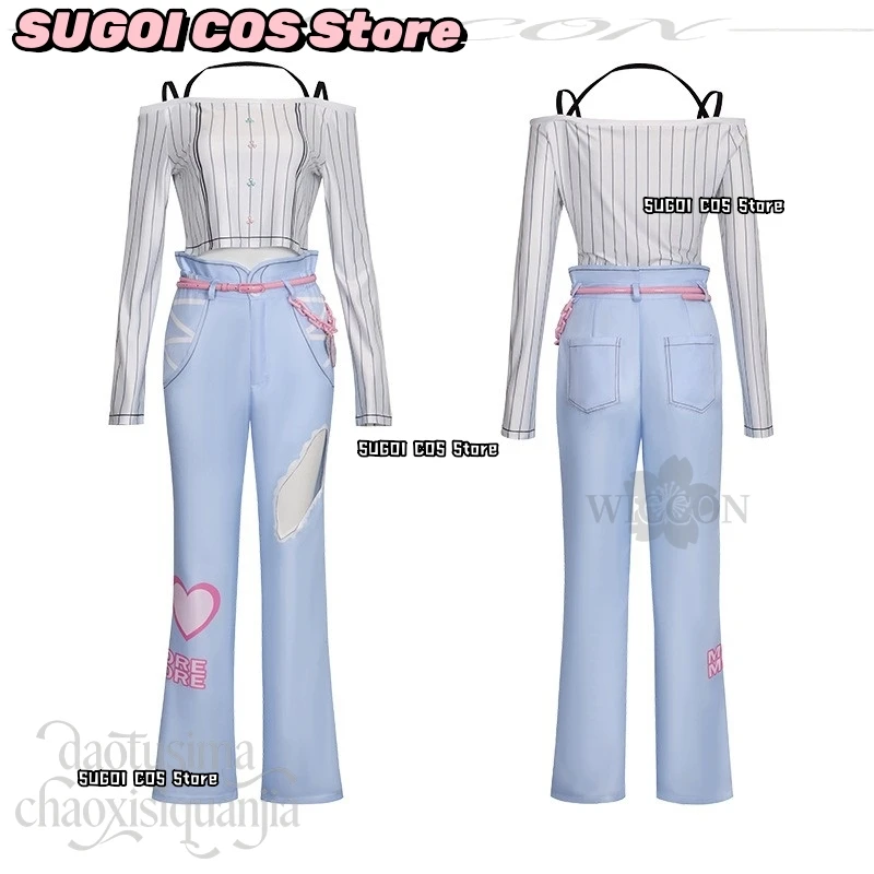 Anime Game Project Sekai New Event Chase My IDEAL IDOL！cosplay Kiritani Haruka Fashion Idol Uniform Sexy Top Pants Wigs Roleplay
