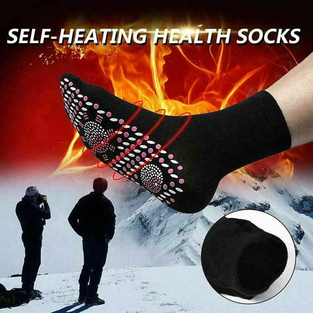 Winter Self-heating Health Care Socks Women Ski Sports Self Heated Massage Man Short Sock Magnetic Therapy Comfortable Warm Sox
