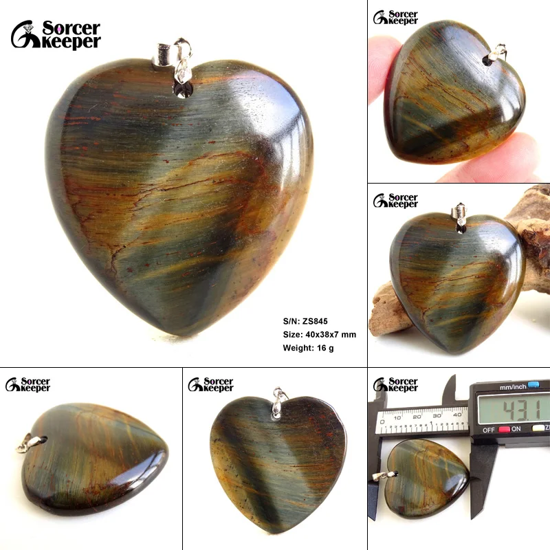 Natural Blue Tiger Eye Stone Pendants Charms Jewelry DIY Necklace Beads for Man / Leather Chain & Flannel Bags as a Gift RS042