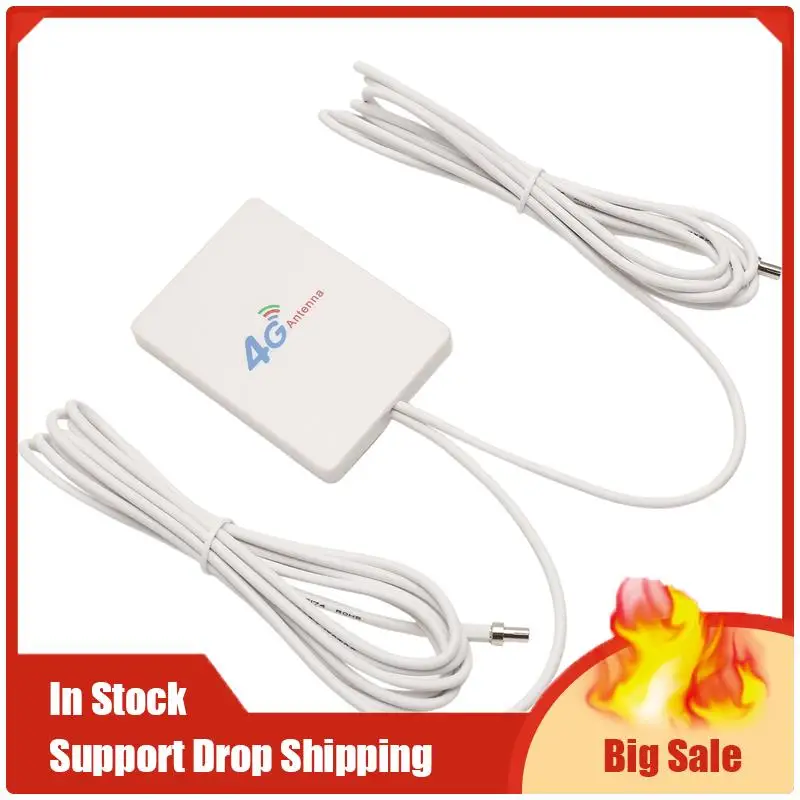 Top Deals 4G LTE Antenna 3G 4G Panel Antenna With SMA TS9 CRC9 Connector 2M Cable For E8372 E3372 B315 Router USB Modem