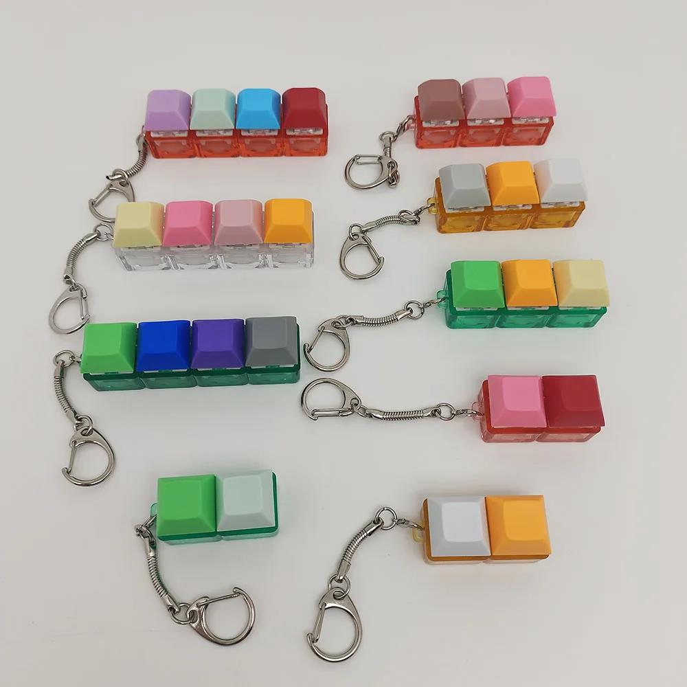 Mobile Phone Pendant Novelty Slow Pressure Pop Fidget Key Ring Press Fingertip Toy Cute Kawaii Keychain Keyboard Tapping