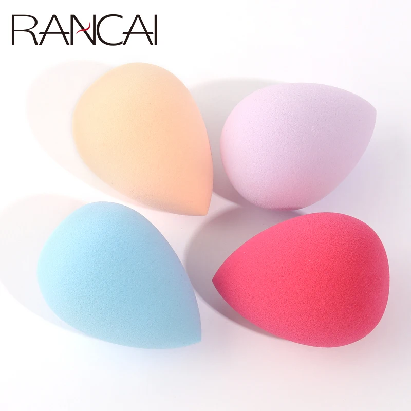 4Pcs Makeup Sponge Powder Puff Beauty Cosmetic Ball Foundation Powder Puff Dry Wet Combined Water Droplets Make Up Tools