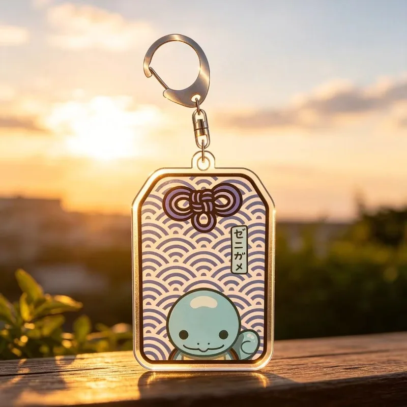 For Pokemon Elf Squirtle Bulbasaur Charmander Piplup Mudkip Oshawott Acrylic Selfmade Original Cute Cartoon Anime Keychain