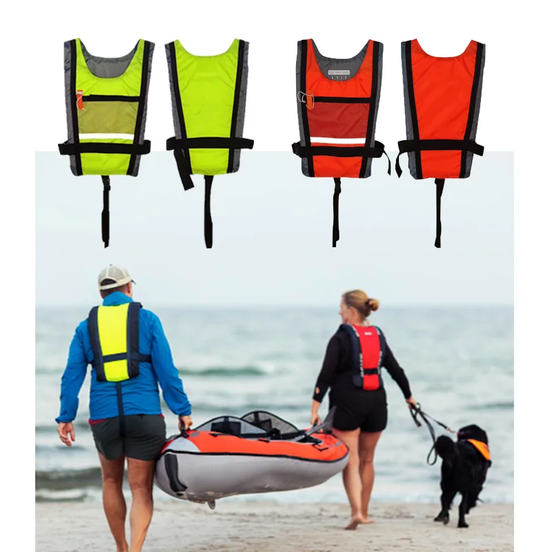 Swim Vest Adult children Life Jackets Kayak Women Men PFD Buoyancy Aid for Snorke Boat Water Sport Fully Adjustable Crotch Strap