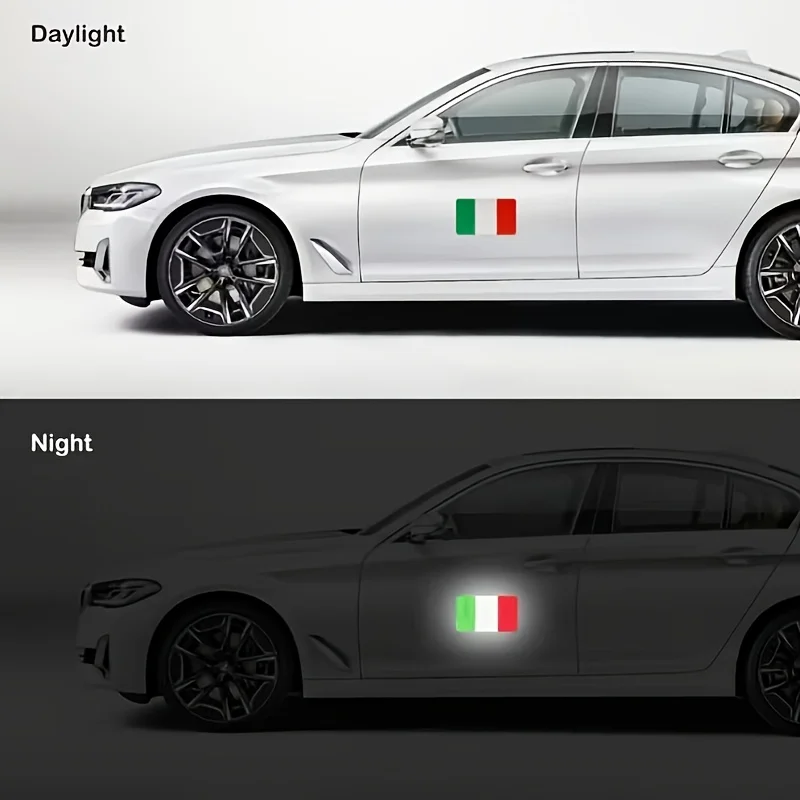 

Car Sticker, Suitable for Waterproof And Sunproof Covering on Car Trunk of Italian Flag Night Safety Warning Reflective