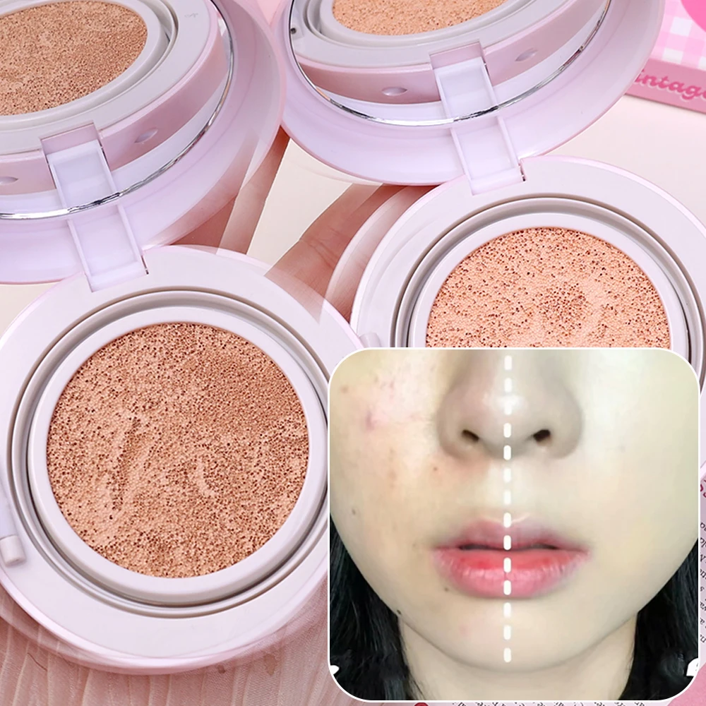 Air Cushion BB Long-lasting Concealer Cushion Compact with Puff Matte Silky Moisturizing Foundation Brightening Korean Cosmetic