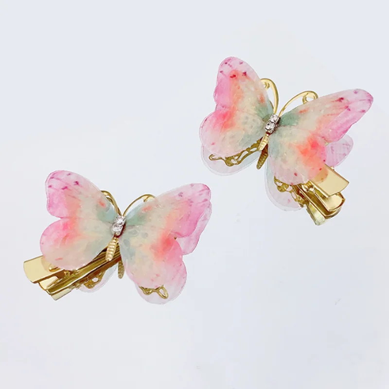 2Pcs/lot Butterfly Hairpin Girls' Hairpin Headwear