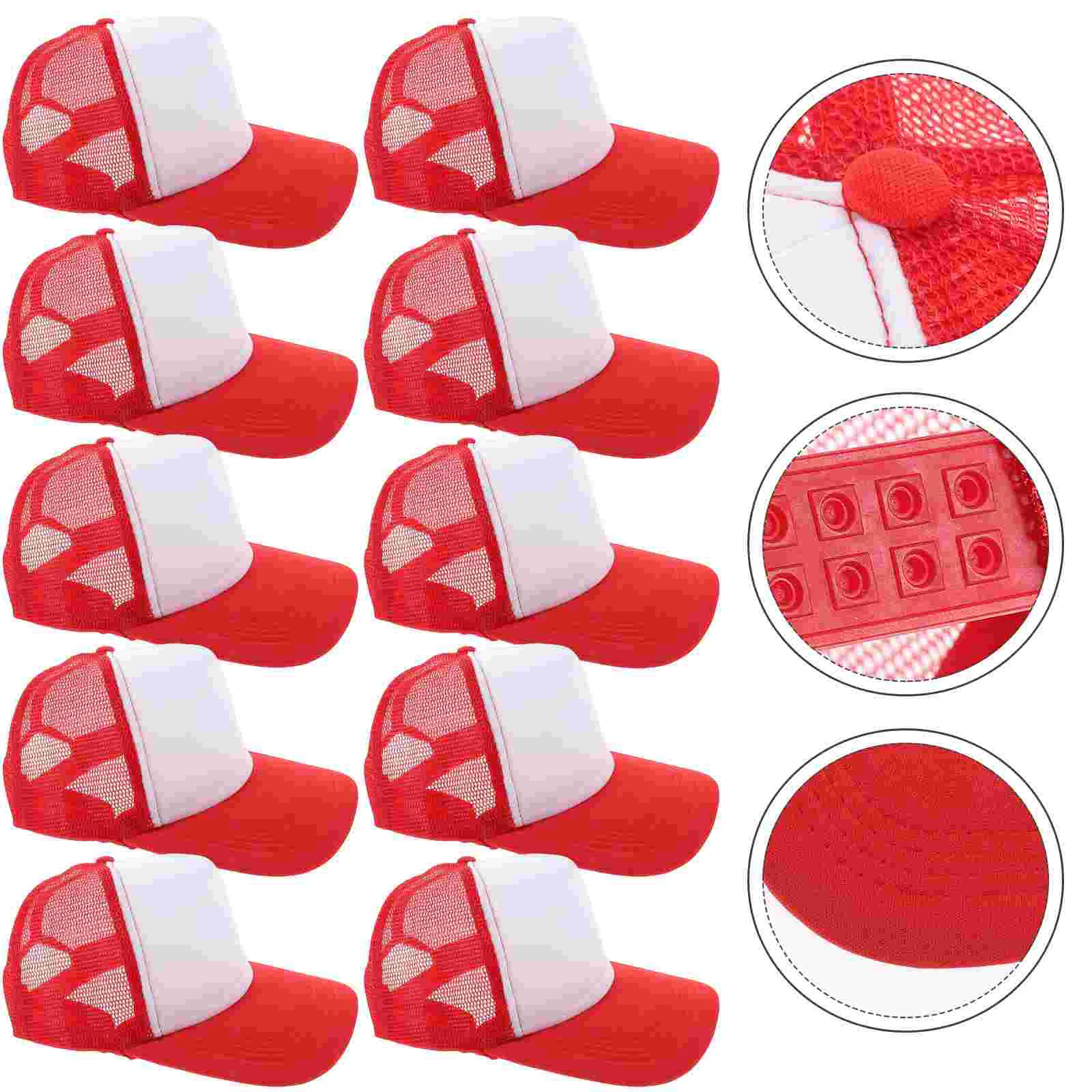 

10 Pcs Mesh Baseball Cap Heat Transfer Hat Blank Hats Caps DIY Sublimation Summer